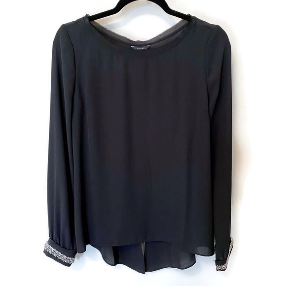 NWOT Guess Blouse with Pearl and Metallic Accents - Picture 3 of 8